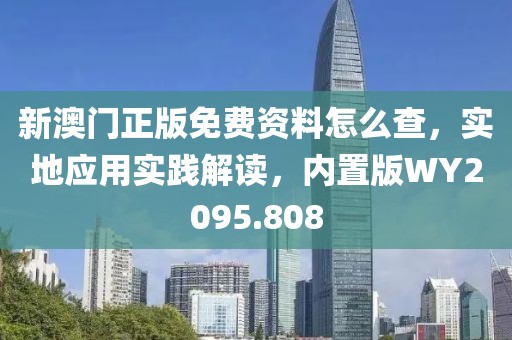 新澳门正版免费资料怎么查，实地应用实践解读，内置版WY2095.808