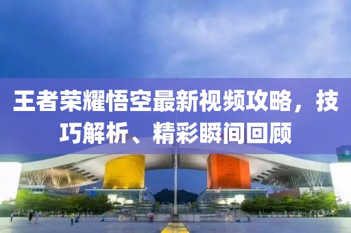 王者荣耀悟空最新视频攻略，技巧解析、精彩瞬间回顾