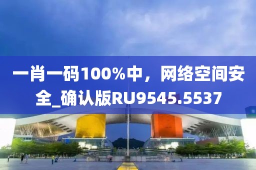 一肖一码100%中，网络空间安全_确认版RU9545.5537
