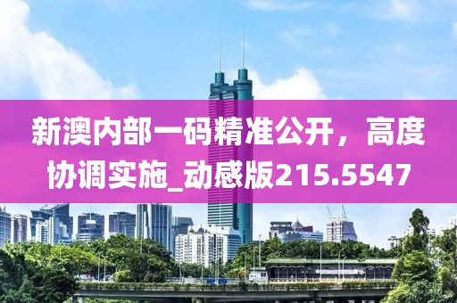 新澳内部一码精准公开，高度协调实施_动感版215.5547