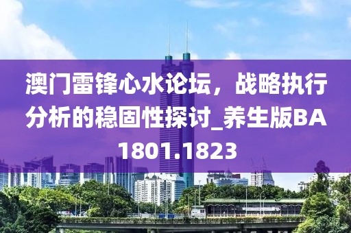 澳门雷锋心水论坛，战略执行分析的稳固性探讨_养生版BA1801.1823
