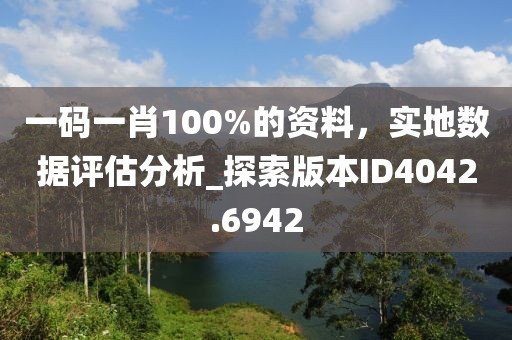 一码一肖100%的资料，实地数据评估分析_探索版本ID4042.6942