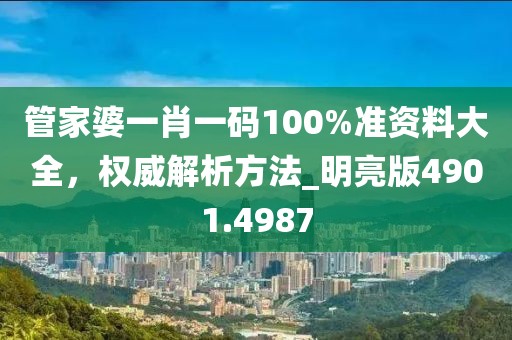 管家婆一肖一码100%准资料大全，权威解析方法_明亮版4901.4987