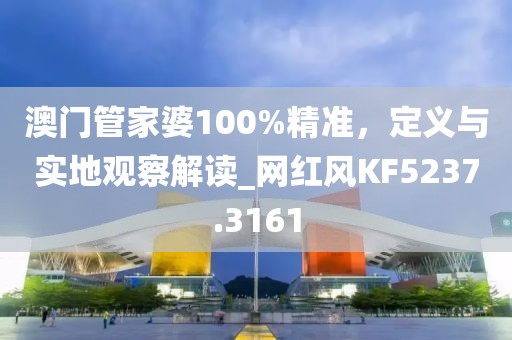 澳门管家婆100%精准，定义与实地观察解读_网红风KF5237.3161
