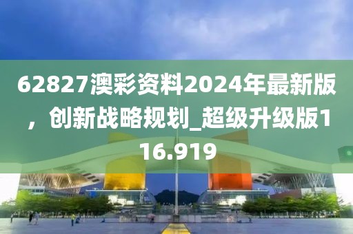 62827澳彩资料2024年最新版，创新战略规划_超级升级版116.919