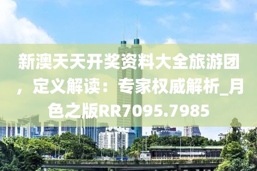 新澳天天开奖资料大全旅游团，定义解读：专家权威解析_月色之版RR7095.7985