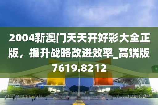 2004新澳门天天开好彩大全正版，提升战略改进效率_高端版7619.8212