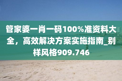 管家婆一肖一码100%准资料大全，高效解决方案实施指南_别样风格909.746
