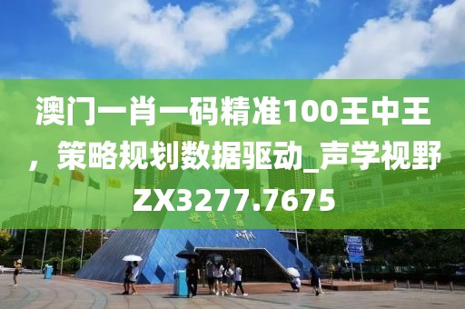 澳门一肖一码精准100王中王，策略规划数据驱动_声学视野ZX3277.7675