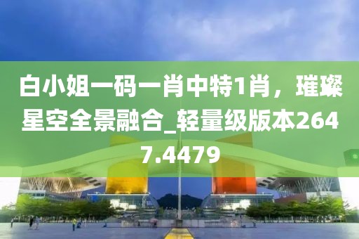 白小姐一码一肖中特1肖，璀璨星空全景融合_轻量级版本2647.4479