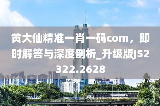 黄大仙精准一肖一码com，即时解答与深度剖析_升级版JS2322.2628