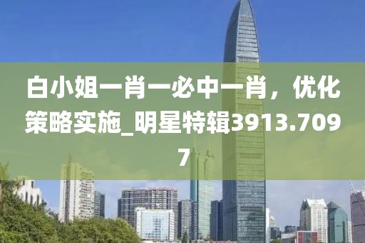 白小姐一肖一必中一肖，优化策略实施_明星特辑3913.7097