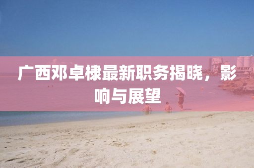 广西邓卓棣最新职务揭晓，影响与展望