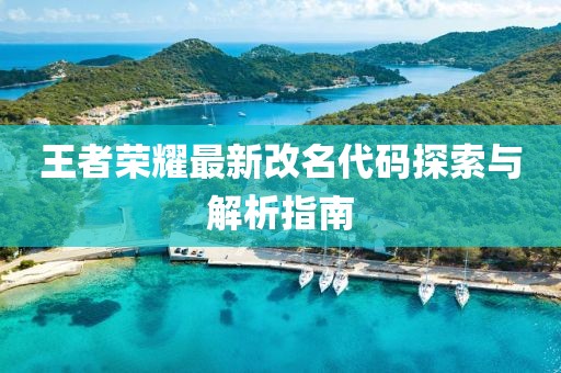 王者荣耀最新改名代码探索与解析指南