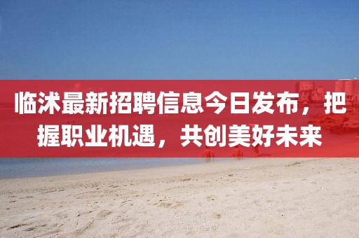 临沭最新招聘信息今日发布，把握职业机遇，共创美好未来