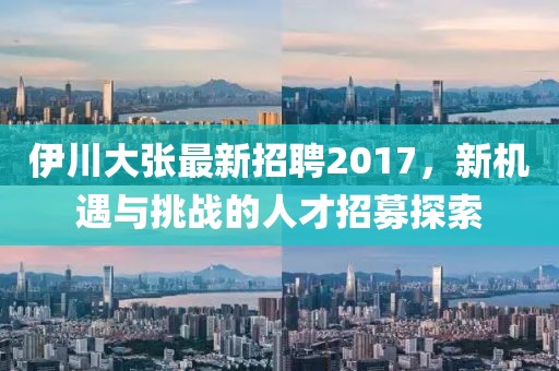 伊川大张最新招聘2017，新机遇与挑战的人才招募探索