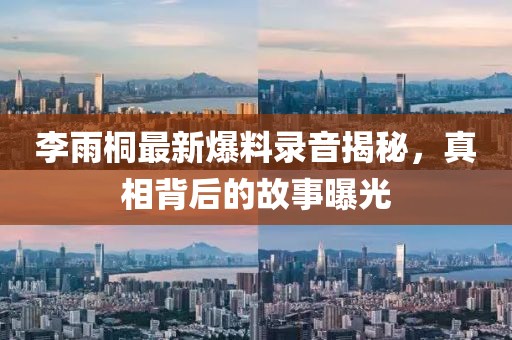 李雨桐最新爆料录音揭秘，真相背后的故事曝光
