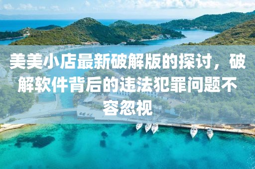 美美小店最新破解版的探讨，破解软件背后的违法犯罪问题不容忽视