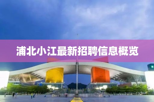 浦北小江最新招聘信息概览