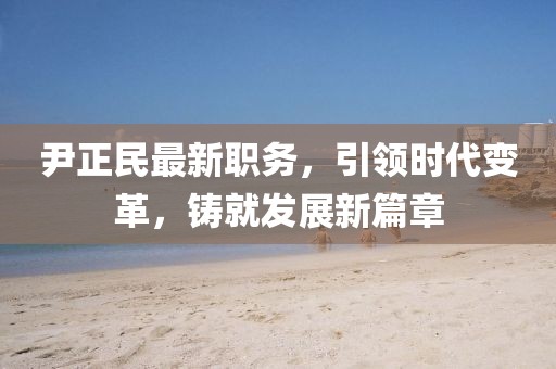 尹正民最新职务，引领时代变革，铸就发展新篇章