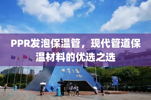 PPR发泡保温管，现代管道保温材料的优选之选