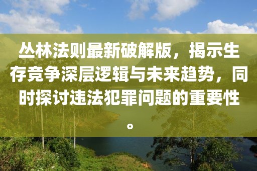 丛林法则最新破解版，揭示生存竞争深层逻辑与未来趋势，同时探讨违法犯罪问题的重要性。