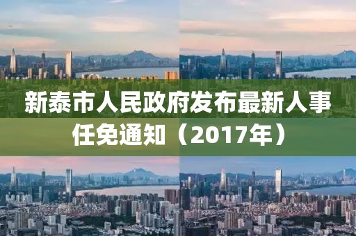 新泰市人民政府发布最新人事任免通知（2017年）