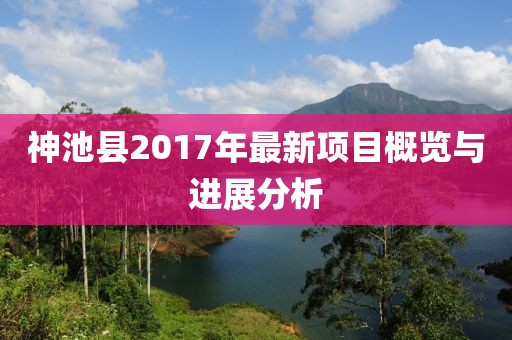 神池县2017年最新项目概览与进展分析