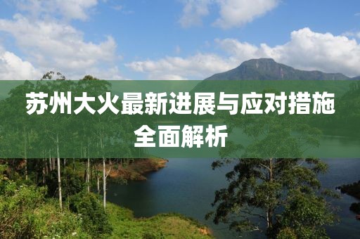 苏州大火最新进展与应对措施全面解析
